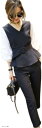 レッドレイ フォーマル パンツスーツ ブラウス セットアップ フリル(ブラック, 2XL)