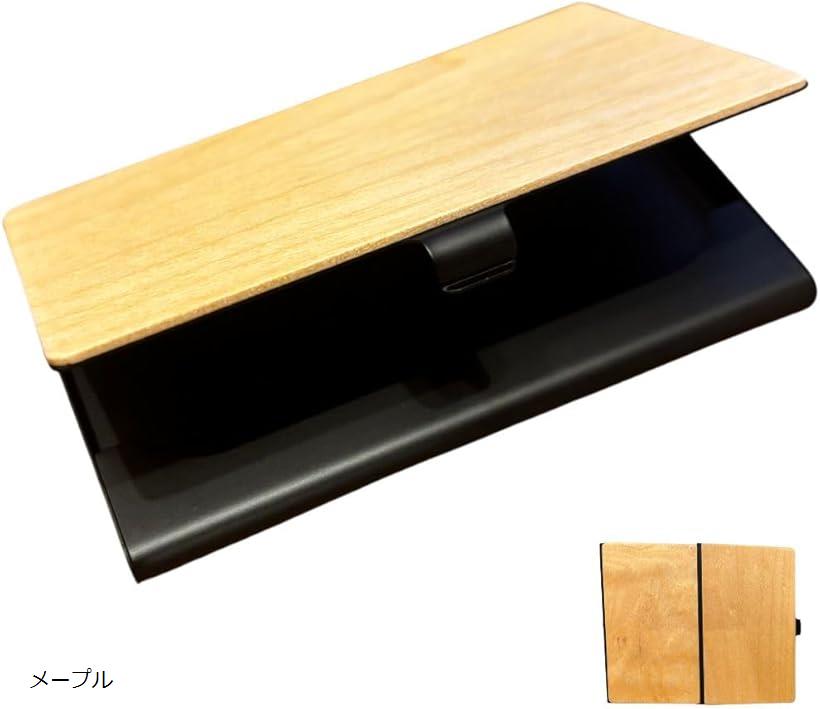 名刺入れ 木製 両面 天然木 ギフトボックス 名刺が折れない 薄型 軽量 ステンレス カードケース コンパ..