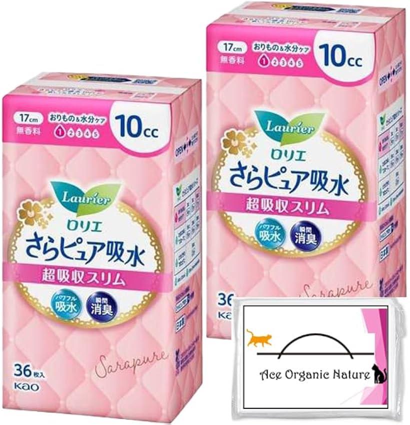 まとめ買い さらピュア吸水 超吸収スリム 10cc 無香料 36枚 x 2個 合計72枚 特製ティッシュ付 (ホワイト)