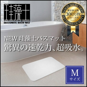 【送料無料】Mサイズ 珪藻土バスマット 速乾足拭きマット 約45×35cm【バスマット/足拭き/マット/プレゼント/速乾/珪藻土】(bath-keisoudo-wake-m)