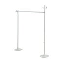 日本製 室内 物干し 兼用 ハンガー シングル 幅25cm ホワイト ポールハンガー ハンガーラック 衣類収納 服吊 ワードローブ 洗濯 金属製 コートハンガー...