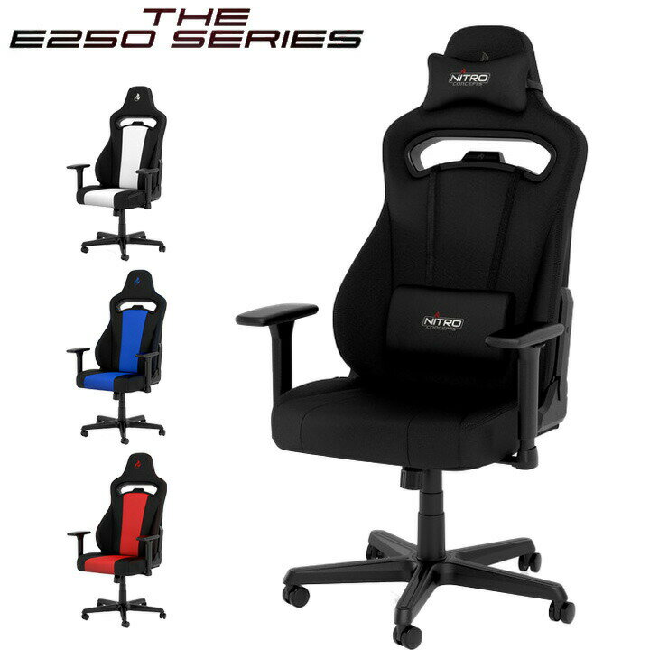 アーキサイト ゲーミングチェア Nitro Concepts E250 ロッキング アームレスト eスポーツ デスクチェア リクライニング NC-E250(代引...