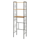 冷蔵庫ラック/キッチン収納 【ブラウン】 幅58×奥行38×高さ182.5cm スチール アジャスター付き 組立式 〔台所〕 (代引不可)