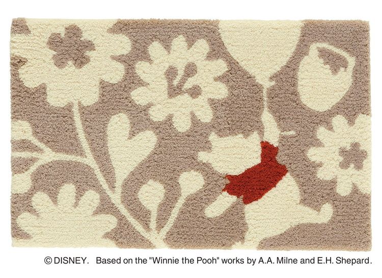 ディズニー 玄関マット 50×80cm プーさん バルーンフラワー DISNEY 防ダニ 滑り止め キャラクター 北欧 かわいい 可愛い おしゃれ(代引不可)【送料無料】 [3]