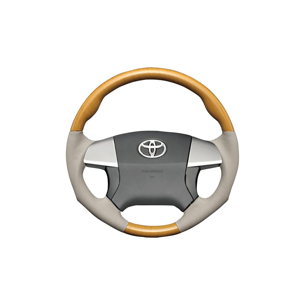 (黄木目×グレージュ) ガングリップ ウッド×パンチング 本皮調 レザーステアリング マークXジオ 10系 FEGGARI LS20-011 専用設計 高品質