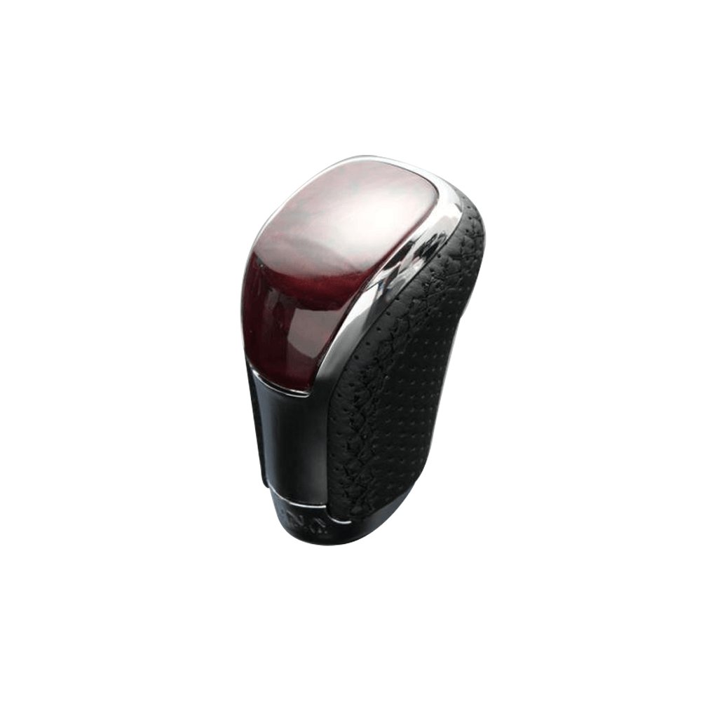 (ポプラ調茶木目×ブラックユーロステッチ) Vタイプスタンダード シフトノブ エスティマ 50系 4型 FEGGARI STV177EBK-019