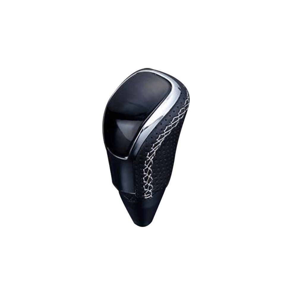 (黒木目×シルバーユーロステッチ) Vタイプロングタイプ シフトノブ カローラアクシオ 160系 FEGGARI STV101ESIL-012