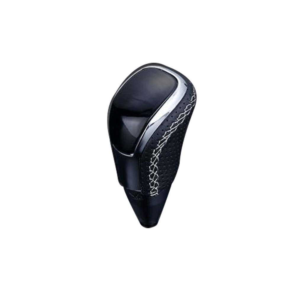 (黒木目×シルバーユーロステッチ) Vタイプロングタイプ シフトノブ ハイエース / レジアスエース 200系 4型 FEGGARI STV101ESIL-006