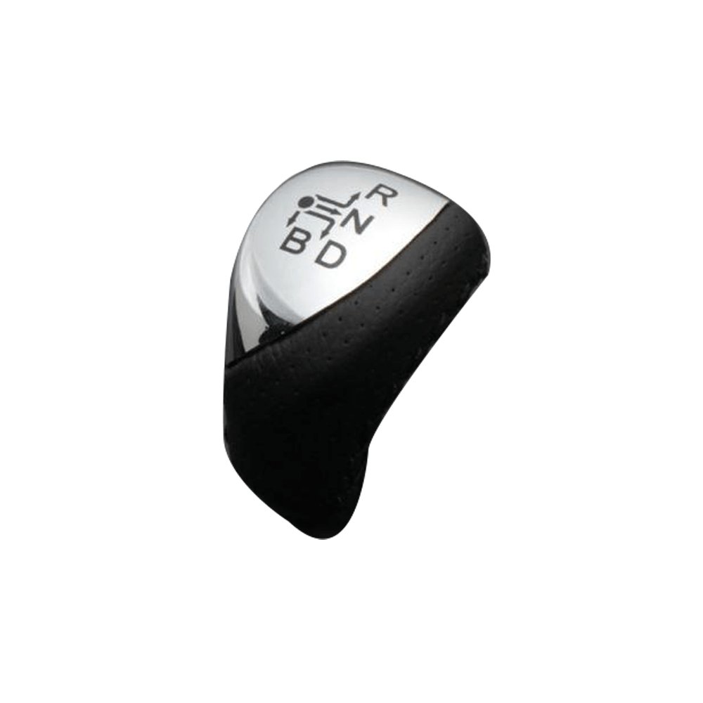 (クロームメッキ×ブラックステッチ) 純正同等サイズ シフトノブ プリウス / プリウスPHV 30系 後期 FEG..