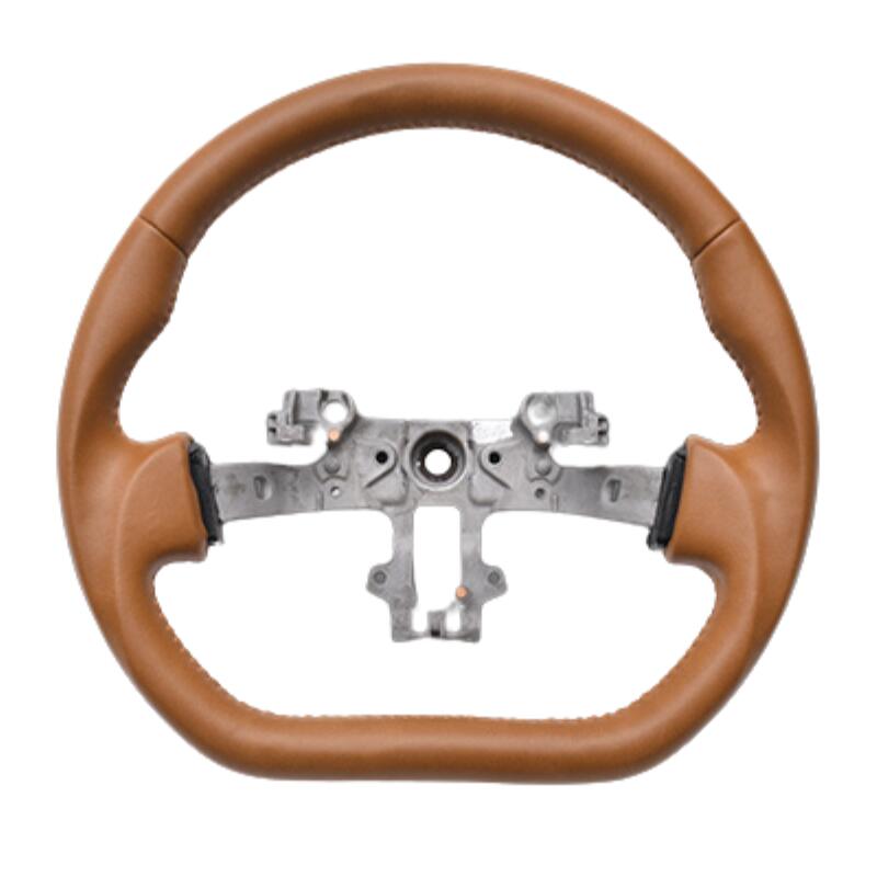 クラシックスタイル (キャメルレザー) オールレザーステアリング ガングリップ エブリイバン DA17V H27/2- LANBO LSS04F 車 カスタム パーツ 内装