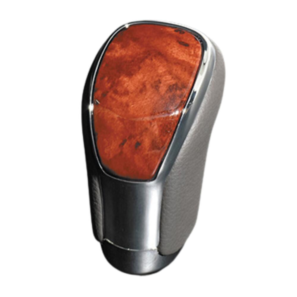 (茶木目×グレーレザー) オリジナル ウッドコンビ シフトノブ LXデザイン 8mm径 クラウンハイブリッド 200系 H20/5-H25/1 SK09-01 シャフト径8mm AT車