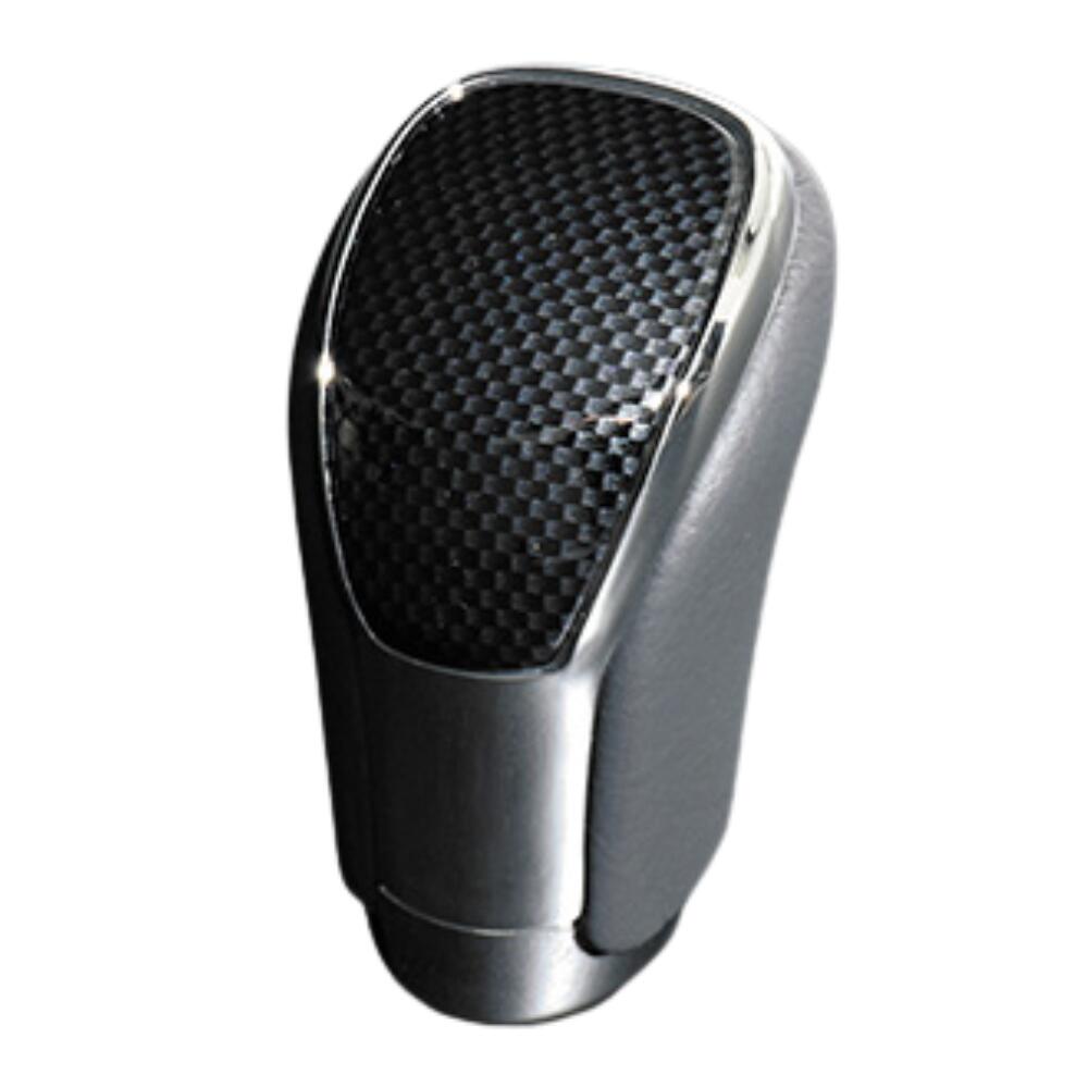 (カーボン調×グレーレザー) オリジナル ウッドコンビ シフトノブ LXデザイン 8mm径 ランドクルーザー プラド 150系 H21/9- SK09-19 シャフト径8mm AT車