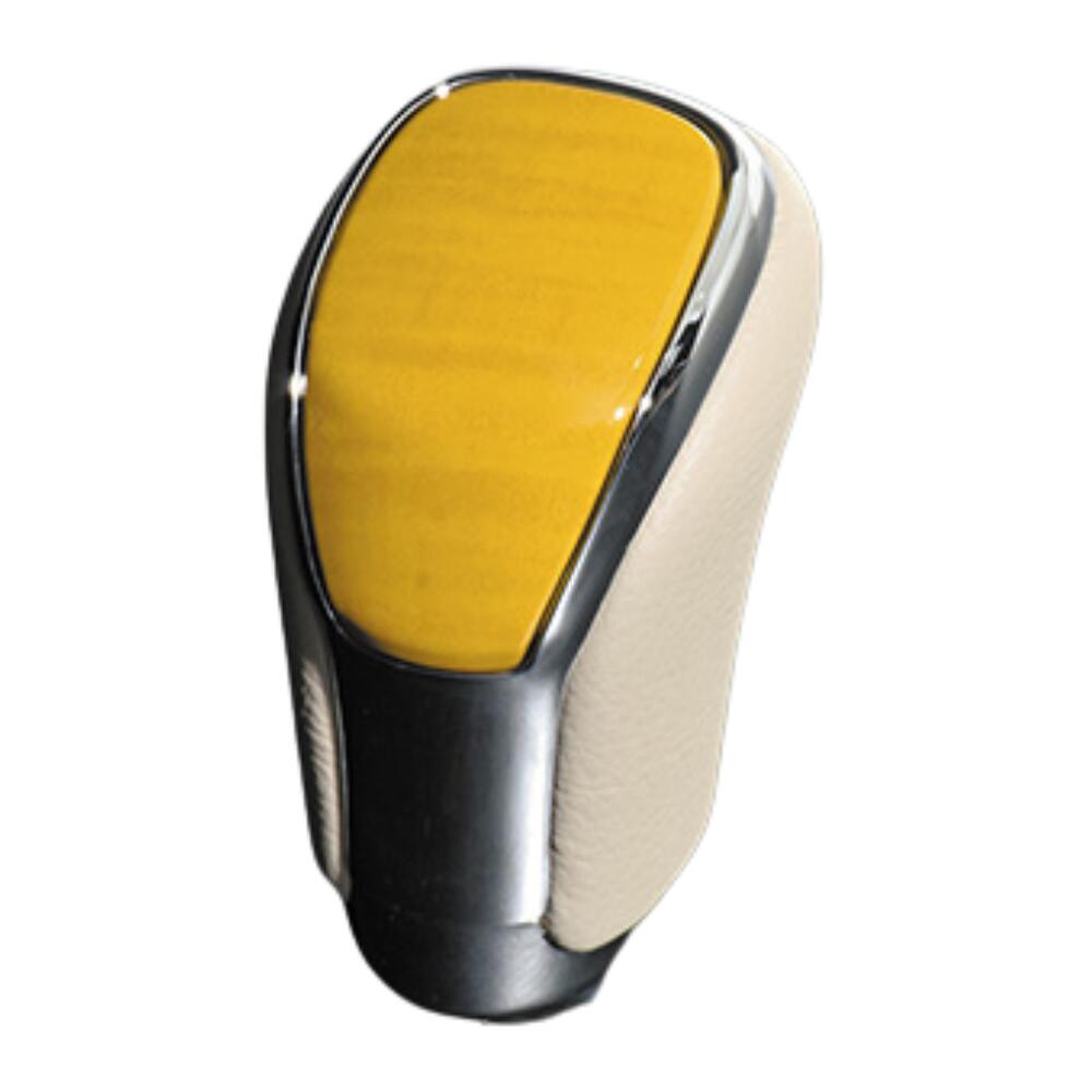 (黄木目×ベージュレザー) オリジナル ウッドコンビ シフトノブ LXデザイン 8mm径 レクサス ハイブリッド GS H17/8- SK09-11 シャフト径8mm AT車