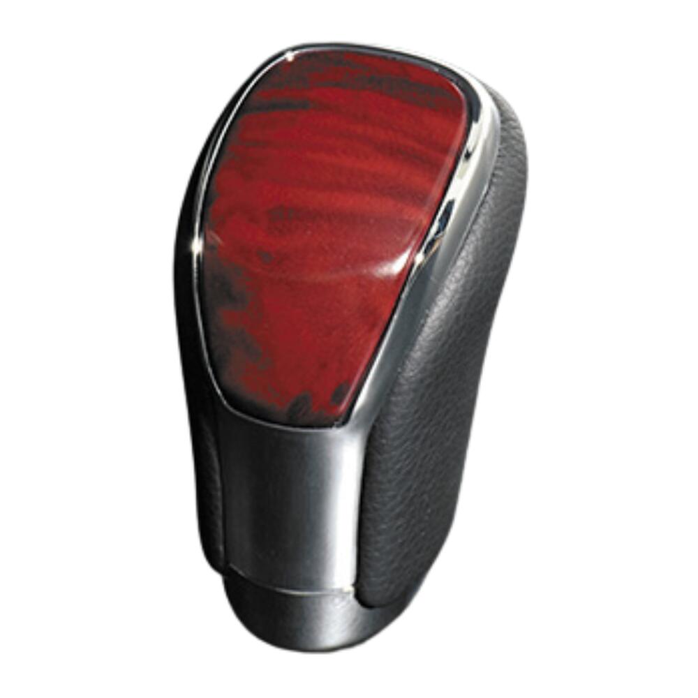 (赤木目×グレーレザー) オリジナル ウッドコンビ シフトノブ LXデザイン 8mm径 カローラフィールダー/アクシオ 160系 H24/5- SK09-09 シャフト径8mm AT車