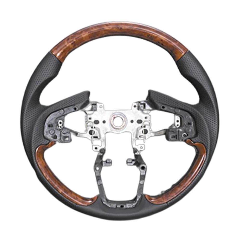 (茶木目調) ガングリップタイプ オリジナル コンビステアリング N-BOX / N-BOXカスタム JF3/4