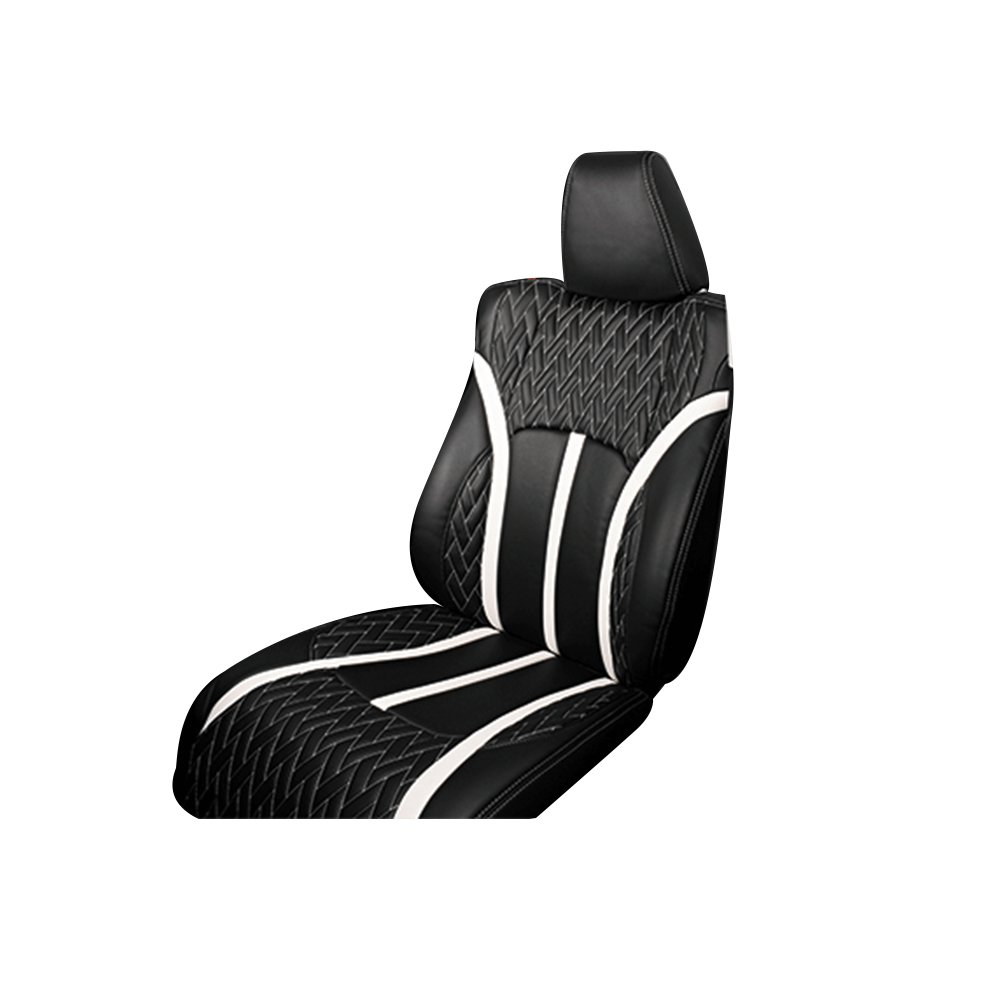 (ブラック×ホワイト) レザーシートカバー Type LUXE ヴェルファイア VELLFIRE 30系 LUXE-1551