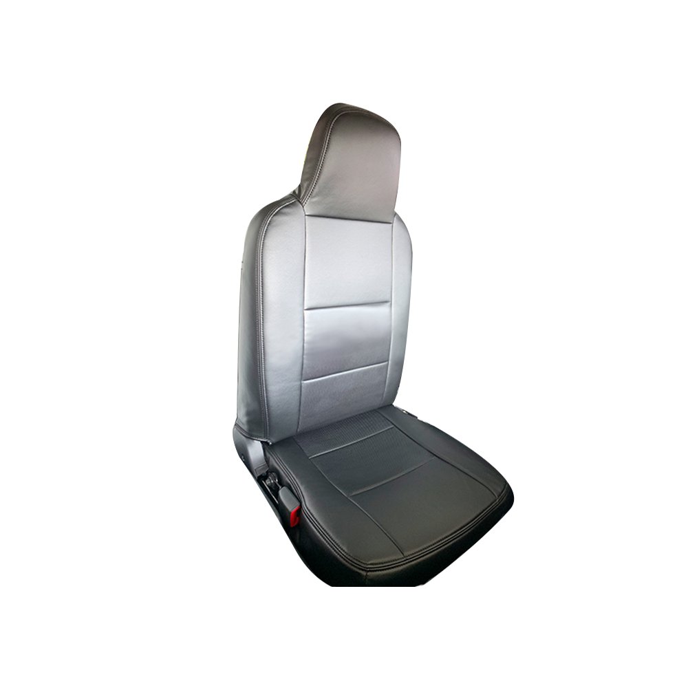 (ブラックレザー) Azur 機能性シートカバー フロント用 運転席助手席セット タウンエースバン/ライトエースバン S400系 DX H20/02- ヘッドレスト一体型