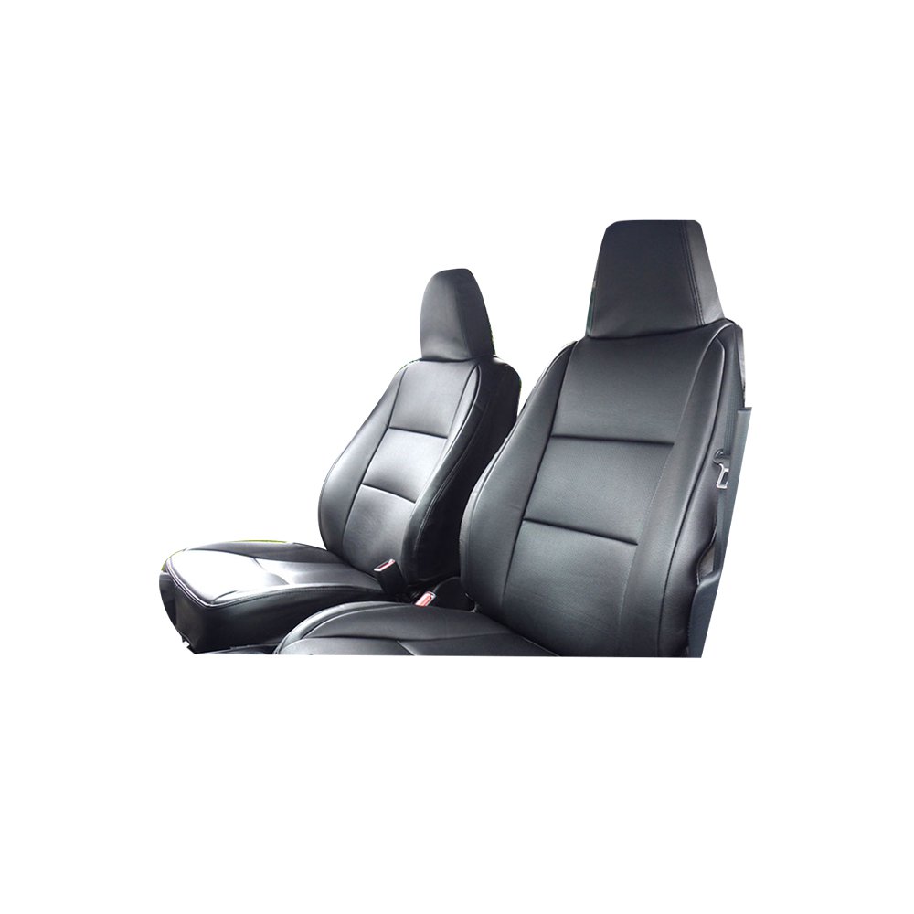 (ブラックレザー) Azur 機能性シートカバー フロント用 運転席助手席セット サクシード 160系 H26/09-