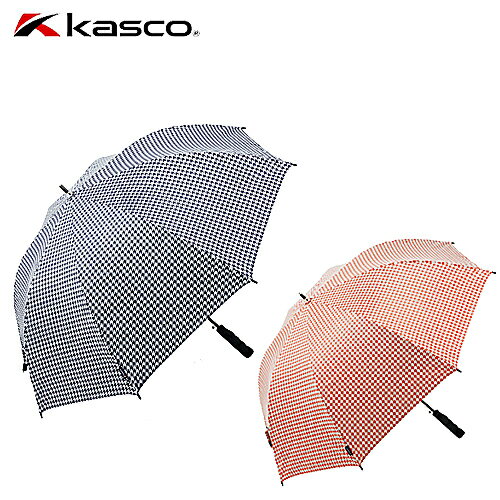 【千鳥柄晴雨兼用ワンタッチ傘】SBU-028 キャスコ kasco UVカット99％以上 軽量300gアンブレラ 日傘 サイズ：65cmあす楽【ゴルフ】