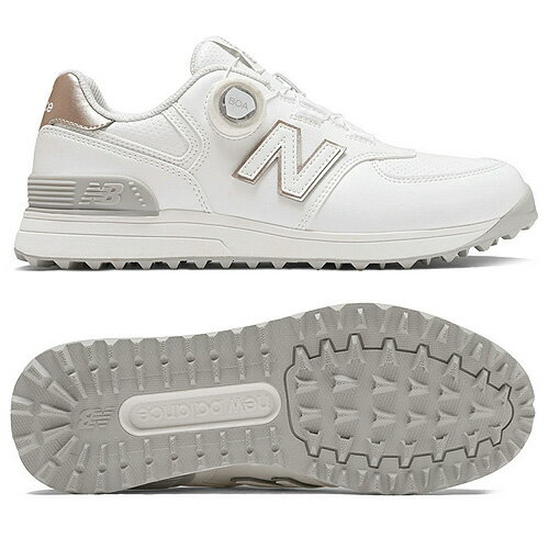 【ニューバランス】幅2E ゴルフシューズ 574 v4 SL BOA@ゴールド スパイクレスユニセックス New Balance NB男性 女性 メンズ レディ...
