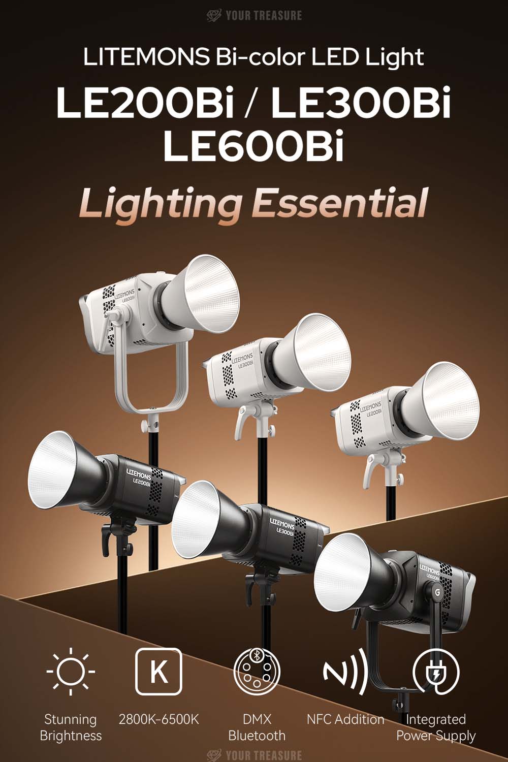 【日本正規代理店】Godox LE300Bi 320W LITEMONS Bi-color LEDライト Bowensマウン...