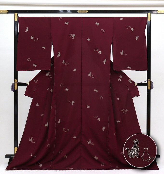 楽天市場】ワインレッド（着物｜和服）：レディースファッションの通販