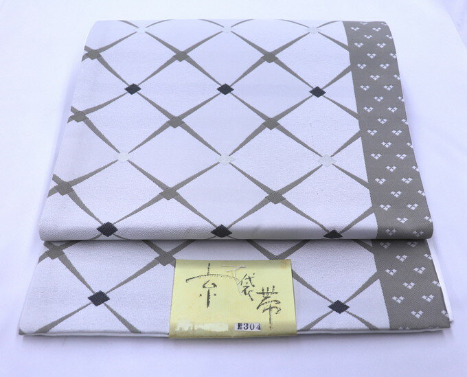 【SALE★京袋帯】袋帯 ポリエステル【新品】◇くすみカラー・ニュアンスカラー 薄グレー色地◆洒落帯