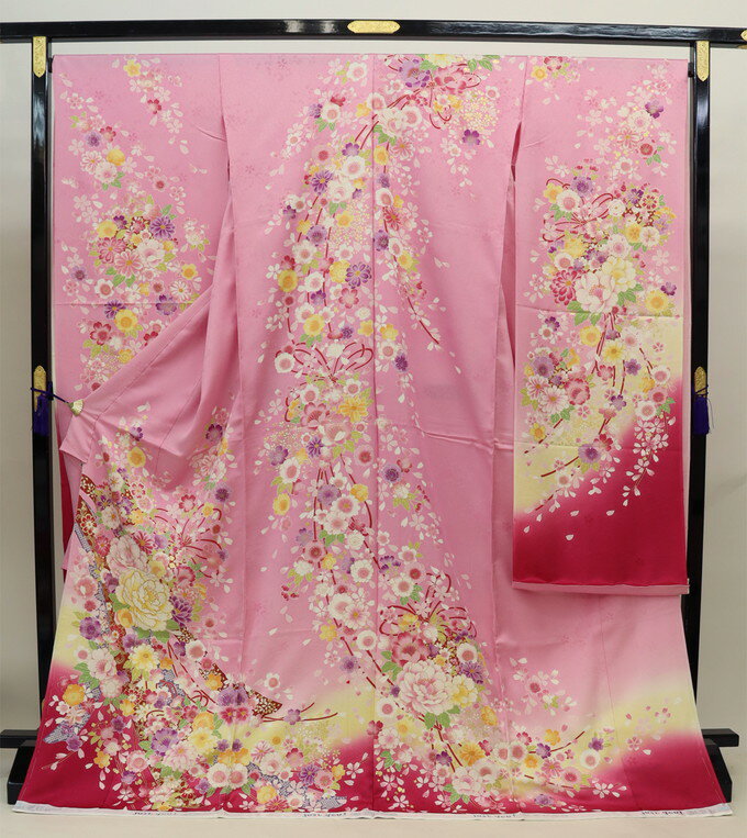 【当店厳選★振袖】お仕立上り【新古品】◆ピンク系 華爛漫【正絹】※長期保有のため新古品※