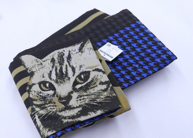乐天商城 - 【猫好きさん必見★】浴衣帯◆袴下帯　半巾帯【新品】イエローベージュ×黒　猫柄【Cat's‐eye】リバーシブル　半幅小袋帯 ◆小紋や街着・袴の下からチラリと見える帯にも★挿し色にも♪