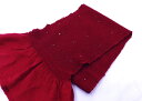 【リサイクル特価】総絞り 帯揚げ◆正絹【中古品】着付けのコーディネートに★【一個まで送料無料!】ワインレッド系・茜色