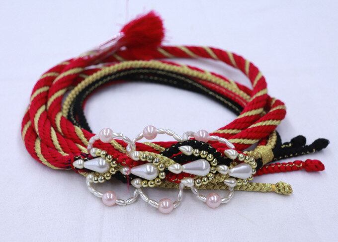 【★リサイクル特価★】着付けのコーディネートに★振袖用 デコレーション 帯締め【中古品】正絹◇マゼンタ系