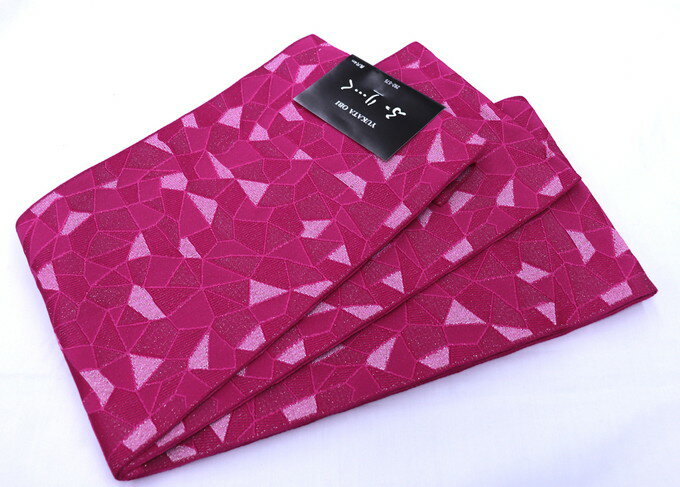 浴衣帯◆袴下帯 半巾帯【新品】赤紫色 半幅帯 ◆小紋や街着・袴の下からチラリと見える帯にも★挿し色にも♪【一個まで送料無料！※クリックポストでお届け】