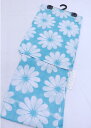 ◆涼し気な綿麻ゆかた◎浴衣◆◇女性 M-Lサイズ◇綿麻混【新品】薄水色地 大花柄
