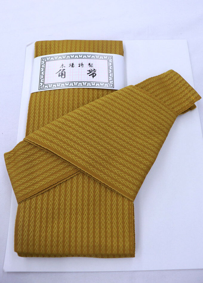 乐天商城 - 【着付け簡単◎ワンタッチ角帯】◆男性【新品】黄土色系◆★挿し色にも♪【一個まで送料無料！※クリックポストでお届け】マジックテープ付