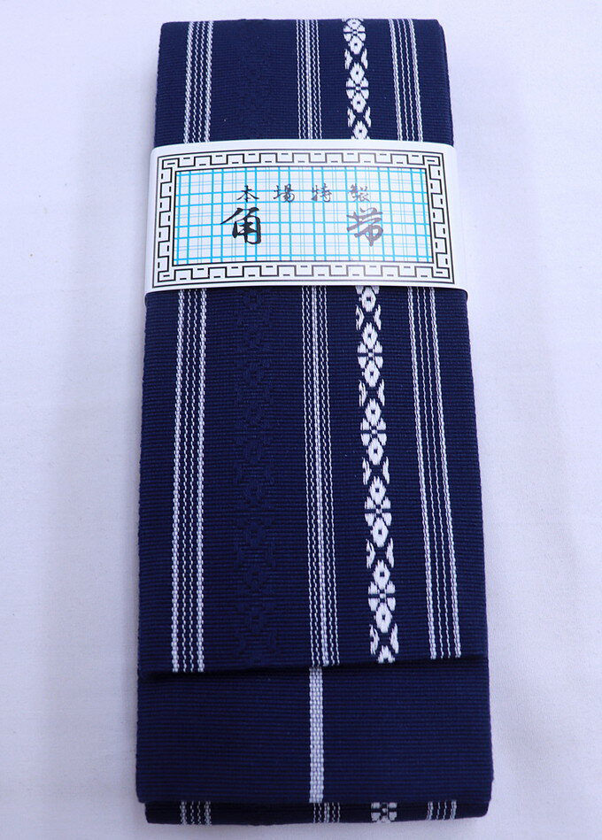 本場特製角帯男性紺系★挿し色にも