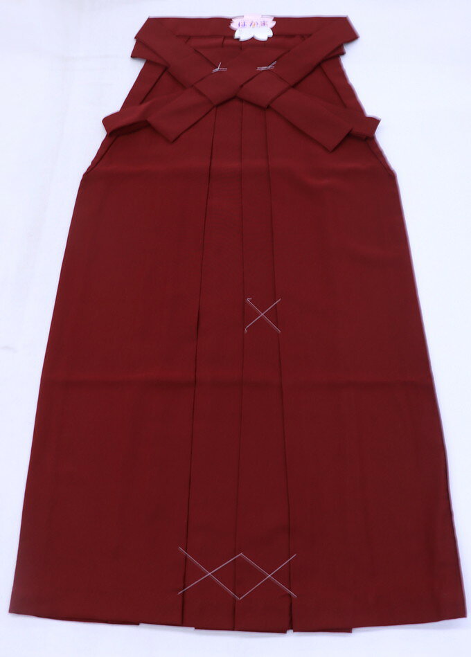 乐天商城 - 【大きめサイズ】性袴/ポリ【新品】Lサイズ相当◆はいからさん◇えんじ赤　無地◆シンプルで合わせやすい◆紐下：約99cm