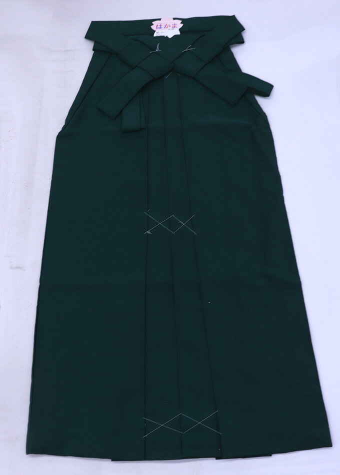 乐天商城 - 【大きめサイズ】女性袴/ポリ【新品】Lサイズ相当◆はいからさん◇グリーン系　無地　◆シンプルで合わせやすい◎紐下：約99cm