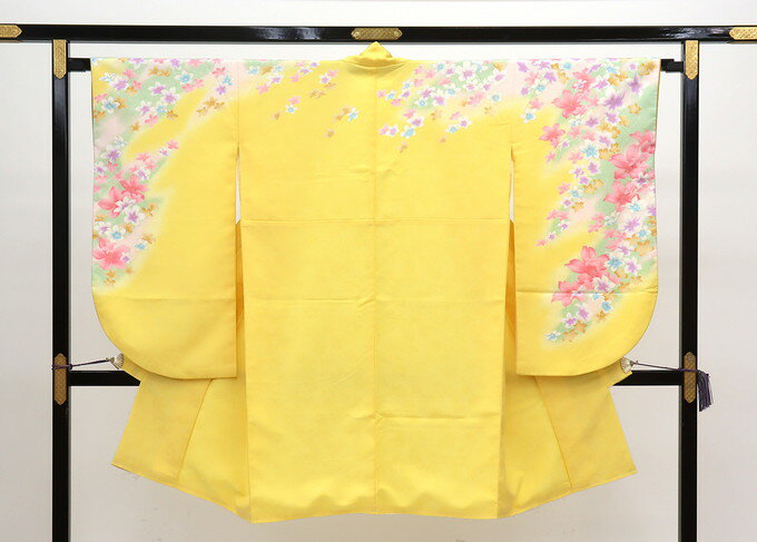 樂天商城 - ◇二尺袖　【中古品】黄色系◆ポリエステル◆袴に合わせて♪