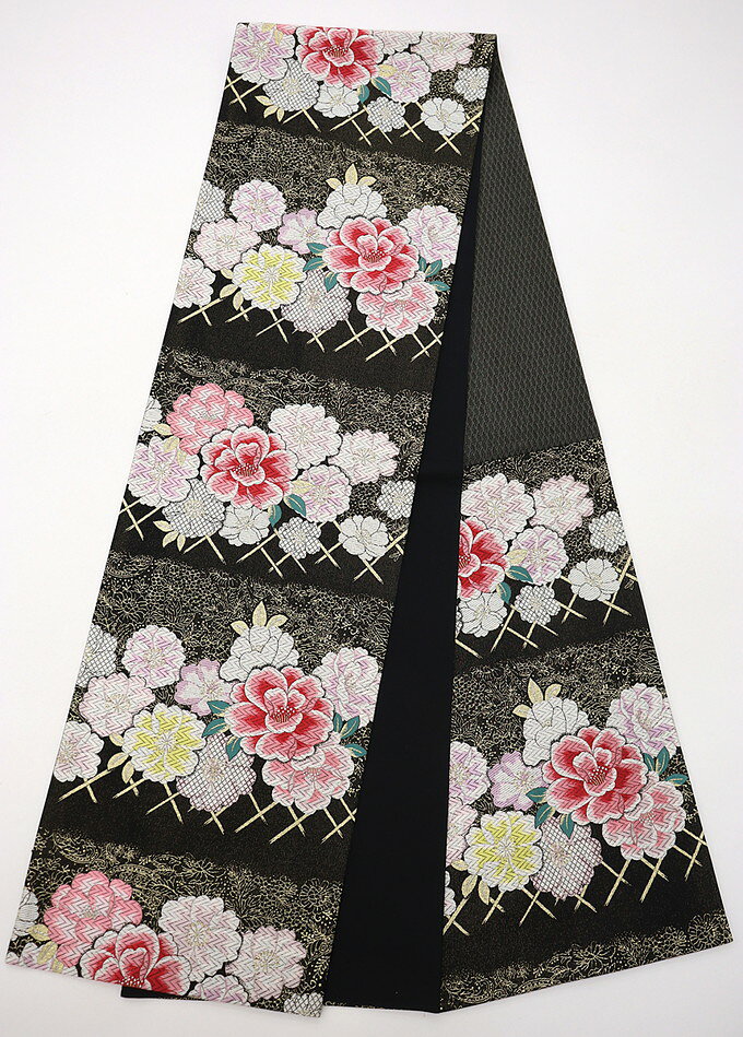 乐天商城 - ◇振袖用　袋帯【中古】◇黒系　桜◇振袖用 リサイクル★柔らかめ