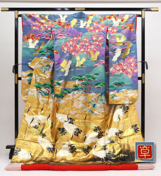 【まさかの超割引！なくなり次第終了セール開催！！】【友禅作家 秋山章ブランド】色打掛　薄紫ぼかし×..