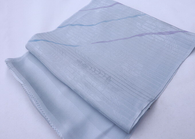 樂天商城 - 【夏用帯揚げ】◇正絹【訪問着・洒落着用】薄灰水色◆【新古品】