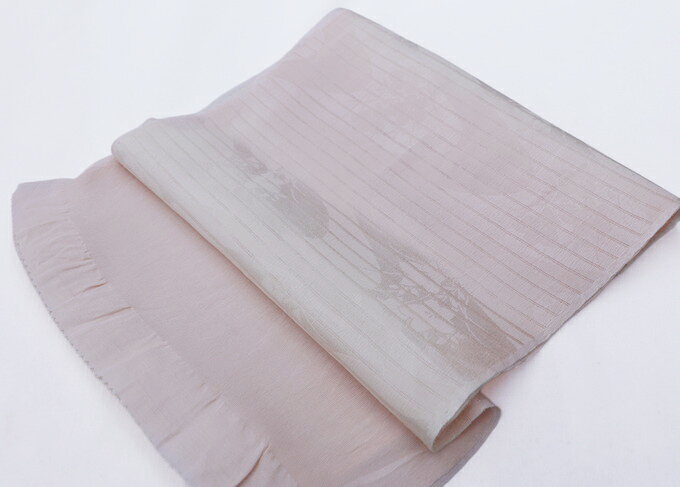 乐天商城 - 【夏用帯揚げ】◇正絹【訪問着・洒落着用】淡いピンク色ぼかし・肌色系◆【新古品】