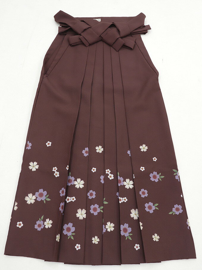 乐天商城 - 女性袴/ポリ【中古】はいからさん◇小豆色系　桜柄◆紐下約95cm