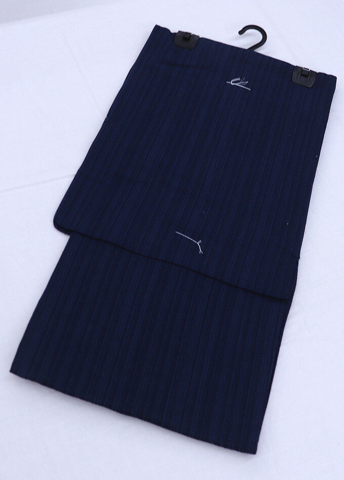 樂天商城 - メンズ浴衣◆綿麻浴衣◆男性Mサイズ相当◇【新品】紺系　縞