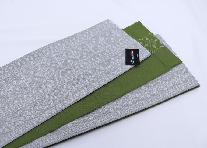 乐天商城 - 袴下帯◇ゆかた半巾帯　黄色みの薄グレー系　くすみカラー【新品】半幅帯 小袋帯◆ゆかたや小紋、街着や袴下帯にも★【一個までメール便送料無料！】