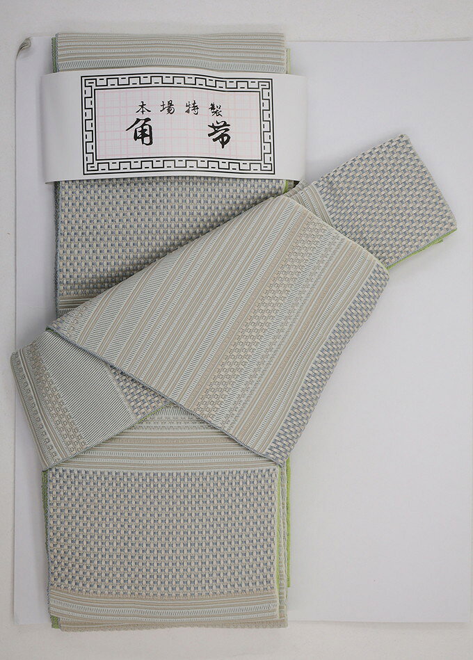 乐天商城 - 【着付け簡単◎ワンタッチ角帯】◆男性【新品】グレー系・灰水色◆★挿し色にも♪【一個まで送料無料！※クリックポストでお届け】マジックテープ付