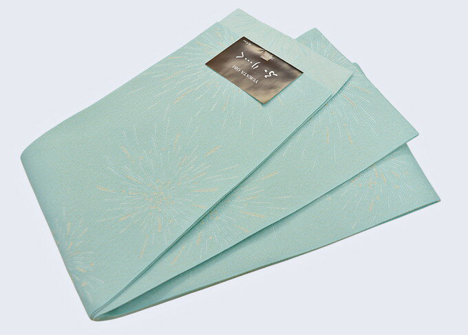 樂天商城 - 浴衣帯◆袴下帯　半巾帯【新品】水色地・うっすらラメ入　半幅帯 ◆小紋や街着・袴の下からチラリと見える帯にも★挿し色にも♪【一個まで送料無料！※クリックポストでお届け】