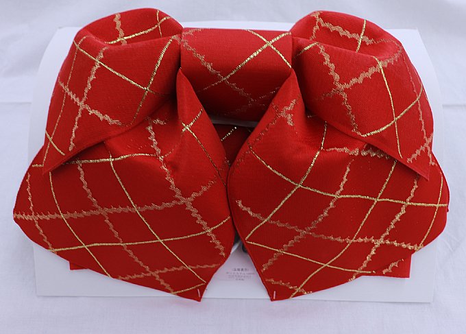 樂天商城 - 【かんたん装着◎ワンタッチゆかた結び帯】◆ゆかた帯【新品】赤系　ポリエステル◆浴衣は勿論、小紋や街着にも★挿し色にも♪