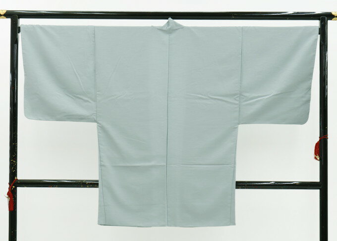 【新品】男性用　羽織単品【扱いやすいポリエステル】◆ミントグリーン系・淡い青磁色◆無地【Sサイズ】