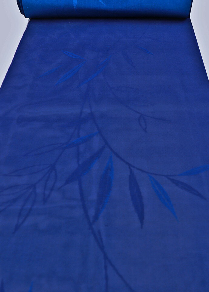 乐天商城 - 【紋紗・透かし織】夏着尺・コートや羽織にも　反物◆正絹◆青みがかった紺色地　透かし◆シースルーコート　◆幅約35cm